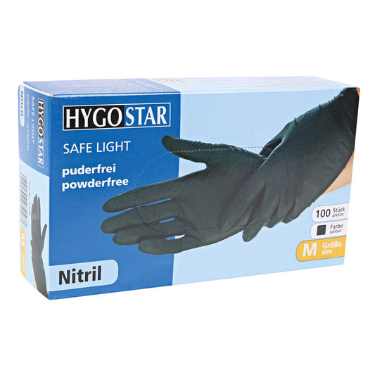Nitrile gloves, powder-free 100 pcs. black color M size