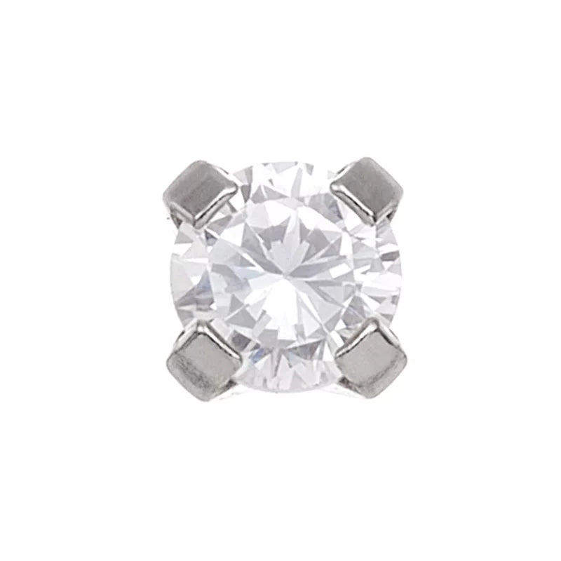 STUDEX Earring 111 (pair) - Prong Setting Cubic Zirconia 3mm