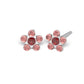 STUDEX Earring 165 (pair) - Daisy Padparadscha &amp; July Ruby Surgical Stainless Steel