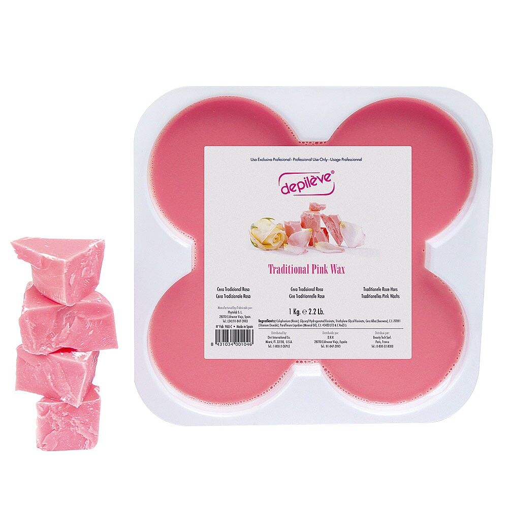 DEPILEVE Traditional bio-plant wax PINK 1kg (2x500g)