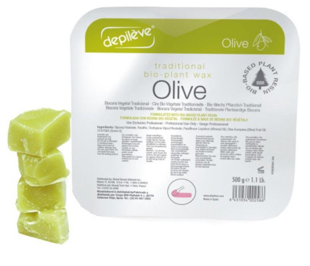 DEPILEVE Traditional bio-plant wax OLIVE 1кг (2x500г)